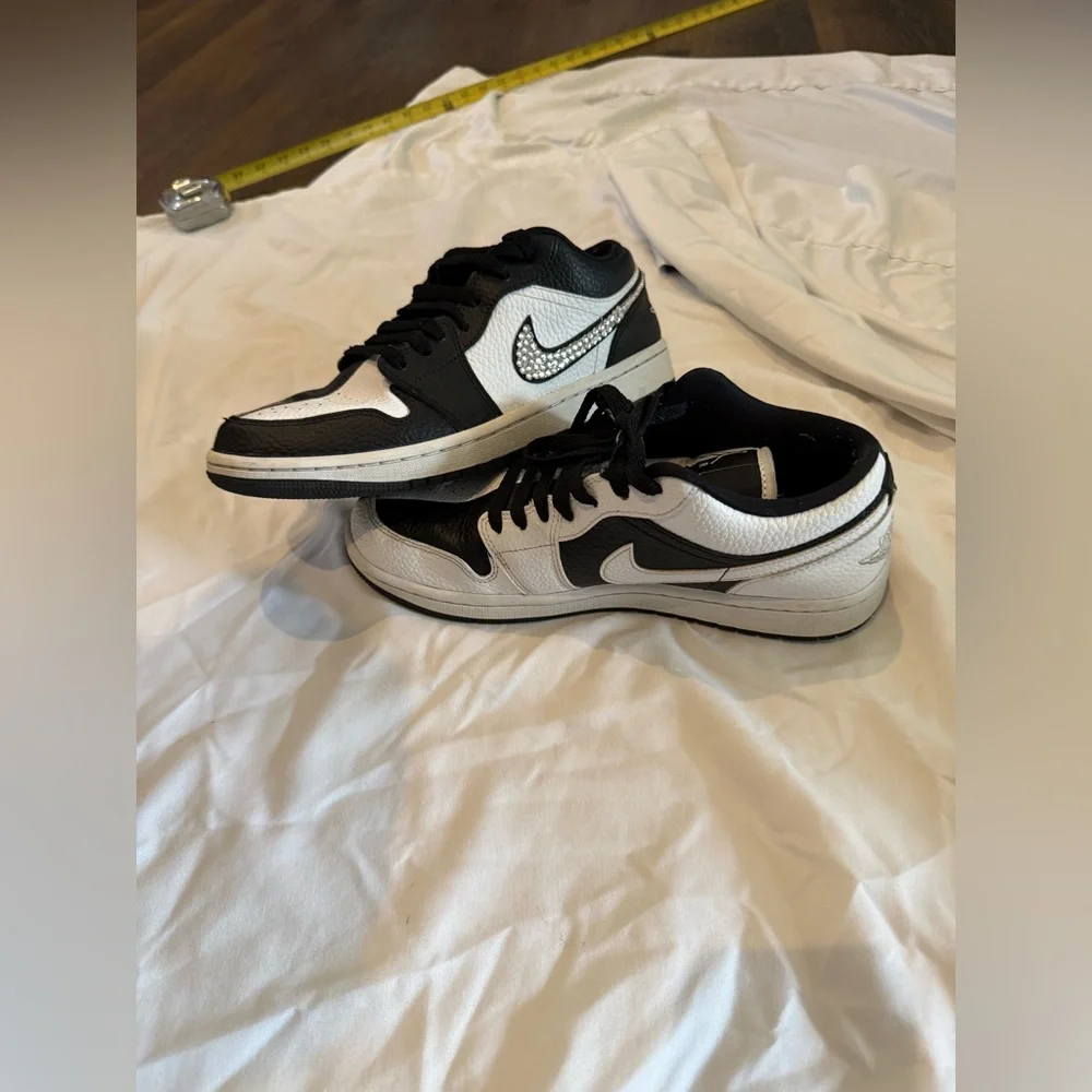 Jordan Low Homage Reverse Panda 💎 Blinged Out 💎 - Picture 4 of 9